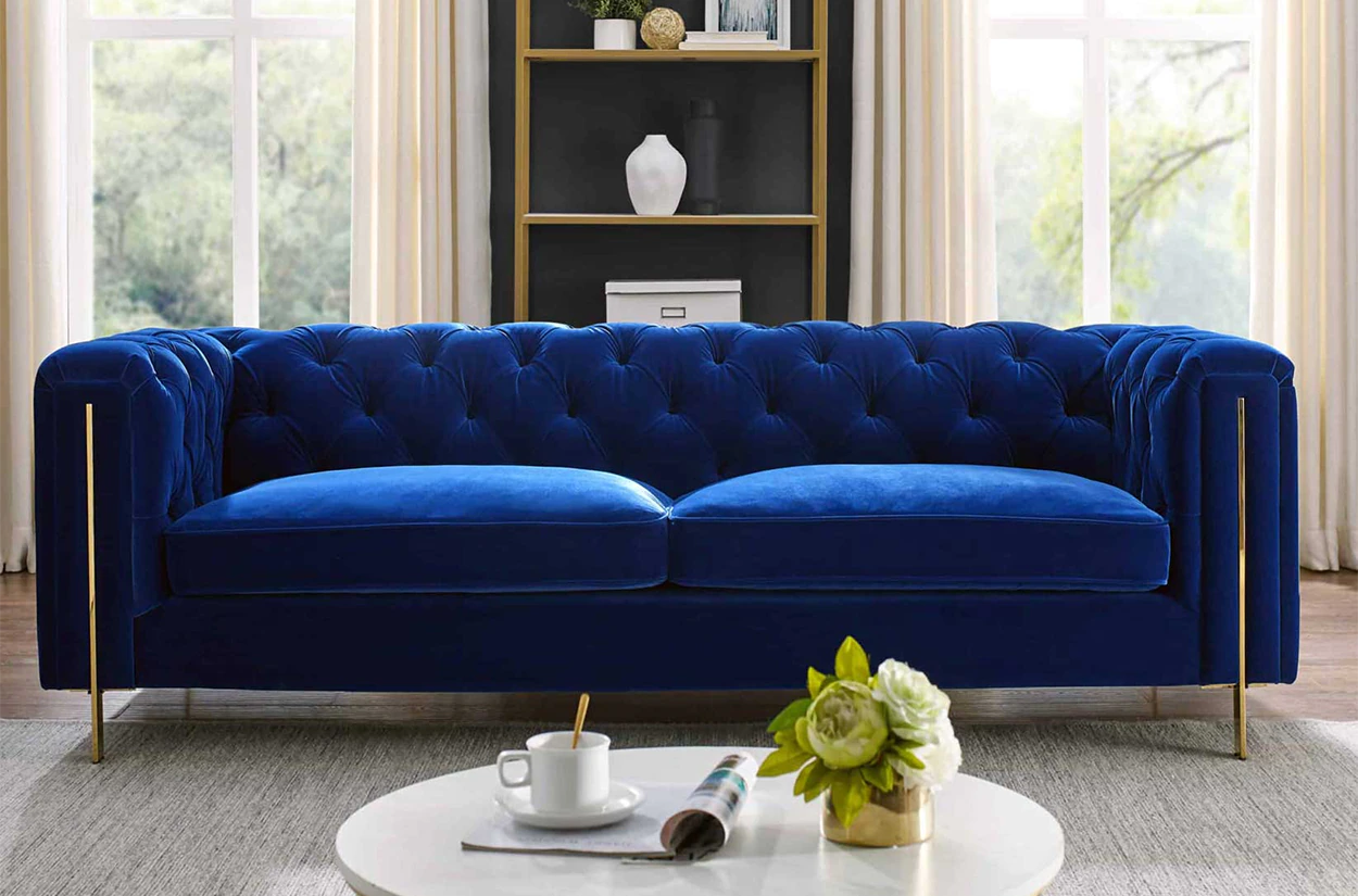 15 Cozy Ideas for Blue Chesterfield Sofa for 2024