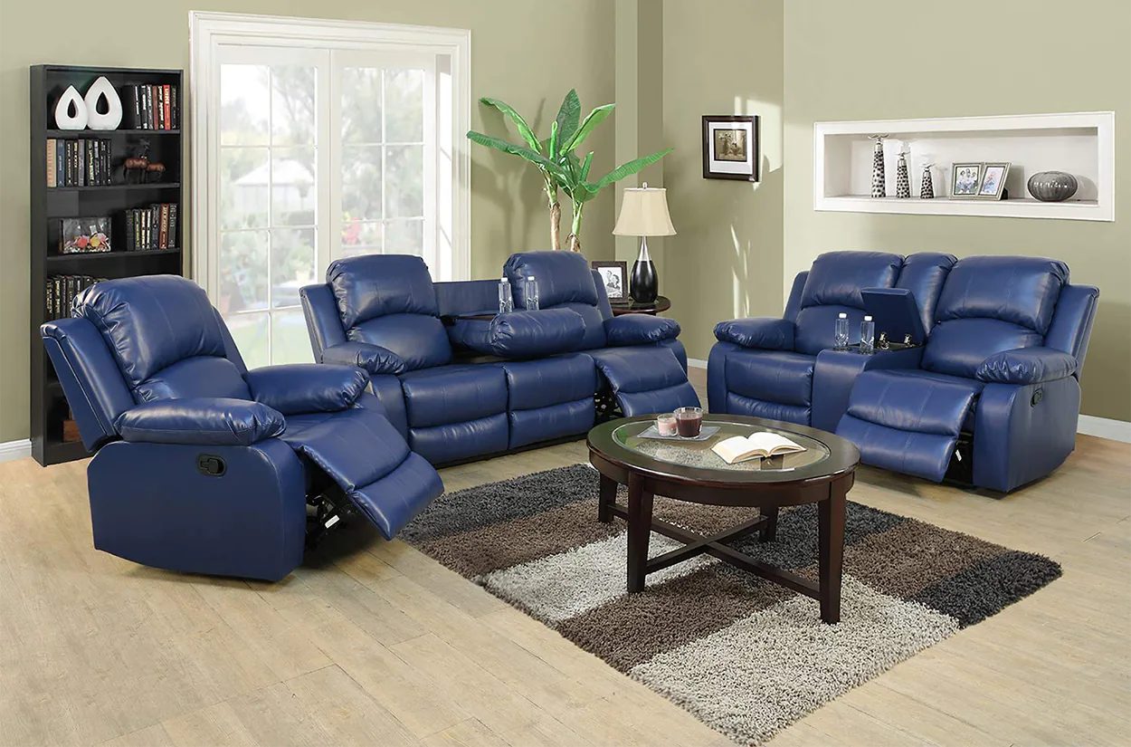 15 Timeless Ideas for Blue Leather Recliner Sofa for 2024